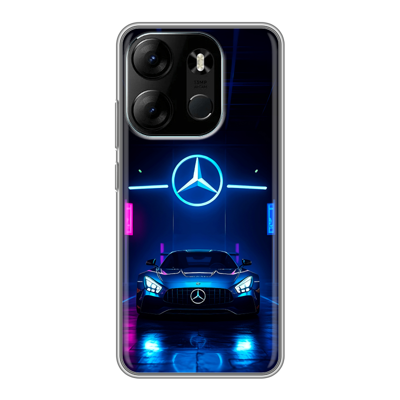 Силиконовый противоударный чехол на Tecno Spark Go 2023 с принтом Mercedes Мерседес Силиконовый противоударный чехол на Tecno Spark Go 2023 с принтом Mercedes Мерседес