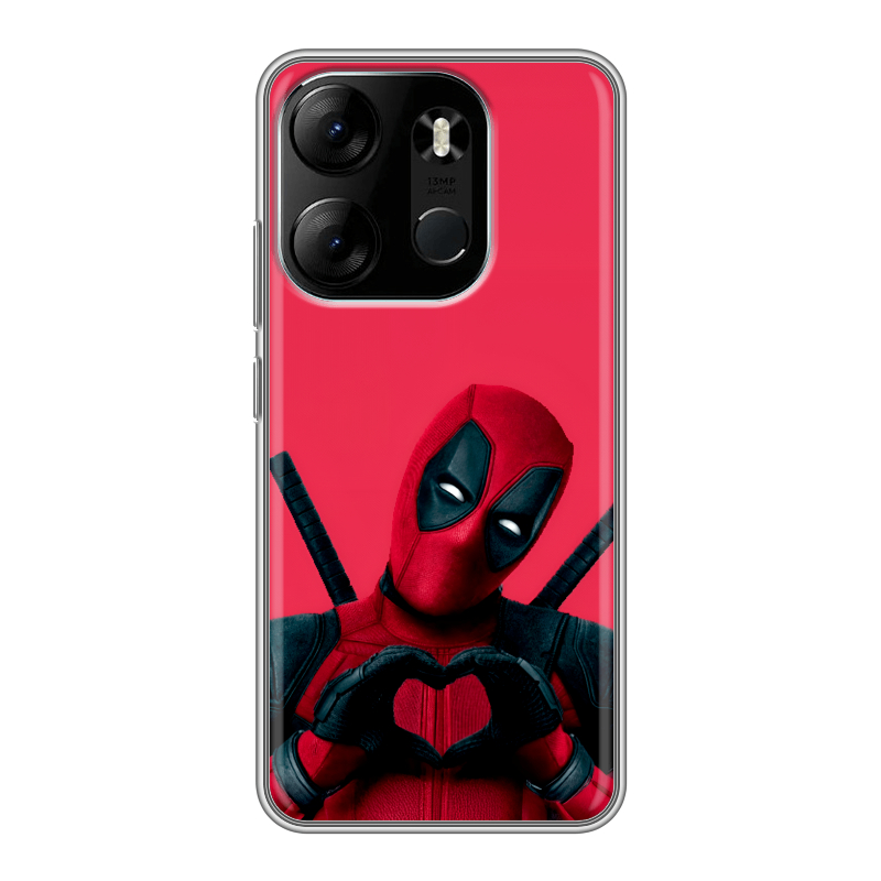 Силиконовый чехол на Tecno Spark Go 2023 с принтом Дедпул Deadpool Силиконовый чехол на Tecno Spark Go 2023 с принтом Дедпул Deadpool