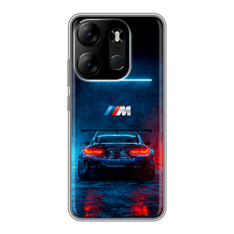 Силиконовый чехол на Tecno Spark Go 2023 с принтом BMW БМВ Силиконовый чехол на Tecno Spark Go 2023 с принтом BMW БМВ