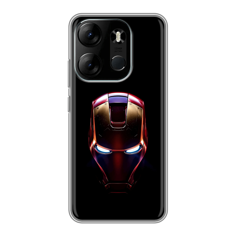 Силиконовый чехол на Tecno Spark Go 2023 с принтом IronMan Железный человек Силиконовый чехол на Tecno Spark Go 2023 с принтом IronMan Железный человек
