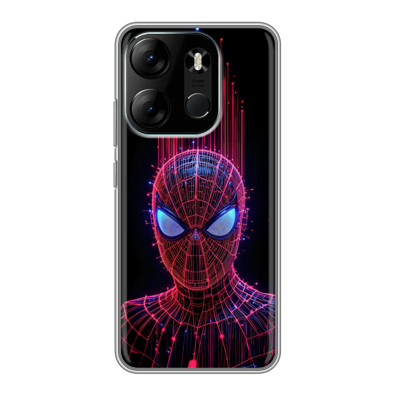 Силиконовый чехол на Tecno Spark Go 2023 с принтом Spiderman Человек паук Силиконовый чехол на Tecno Spark Go 2023 с принтом Spiderman Человек паук