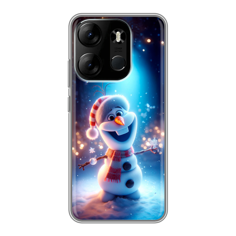 Силиконовый чехол на Tecno Spark Go 2023 с принтом Новый год Силиконовый чехол на Tecno Spark Go 2023 с принтом Новый год