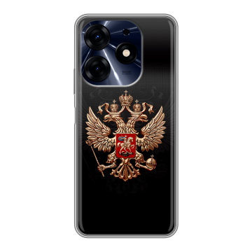 Силиконовый чехол на Tecno Spark 10 Pro с принтом Герб России