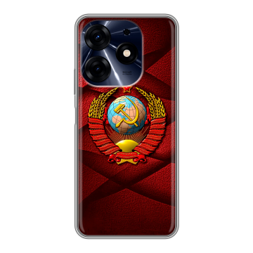 Силиконовый чехол на Tecno Spark 10 Pro с принтом Герб СССР