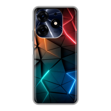 Силиконовый чехол на Tecno Spark 10 Pro с принтом Абстракция неон Силиконовый чехол на Tecno Spark 10 Pro с принтом Абстракция неон