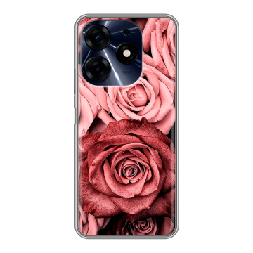 Силиконовый чехол на Tecno Spark 10 Pro с принтом Цветы розы Силиконовый чехол на Tecno Spark 10 Pro с принтом Цветы розы