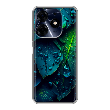Силиконовый чехол на Tecno Spark 10 Pro с принтом Листья Силиконовый чехол на Tecno Spark 10 Pro с принтом Листья