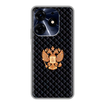 Силиконовый чехол на Tecno Spark 10 Pro с принтом Герб России принт Силиконовый чехол на Tecno Spark 10 Pro с принтом Герб России принт