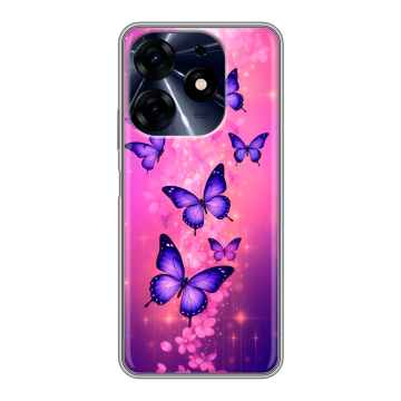 Силиконовый чехол на Tecno Spark 10 Pro с принтом Бабочки Силиконовый чехол на Tecno Spark 10 Pro с принтом Бабочки