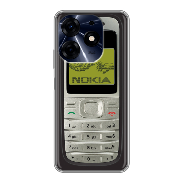 Силиконовый чехол на Tecno Spark 10 Pro с принтом Ретро Нокия Силиконовый чехол на Tecno Spark 10 Pro с принтом Ретро Нокия