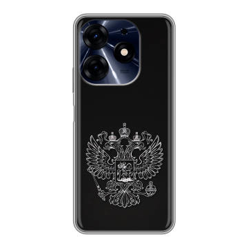 Силиконовый чехол на Tecno Spark 10 Pro с принтом Герб России Силиконовый чехол на Tecno Spark 10 Pro с принтом Герб России