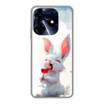 Силиконовый чехол на Tecno Spark 10 Pro с принтом кролик зайчик Силиконовый чехол на Tecno Spark 10 Pro с принтом кролик зайчик