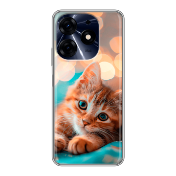 Силиконовый чехол на Tecno Spark 10 Pro с принтом котик Силиконовый чехол на Tecno Spark 10 Pro с принтом котик