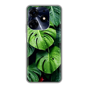 Силиконовый чехол на Tecno Spark 10 Pro с принтом Листья Силиконовый чехол на Tecno Spark 10 Pro с принтом Листья