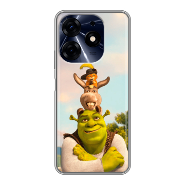 Силиконовый чехол на Tecno Spark 10 Pro с принтом Шрек Shrek Силиконовый чехол на Tecno Spark 10 Pro с принтом Шрек Shrek
