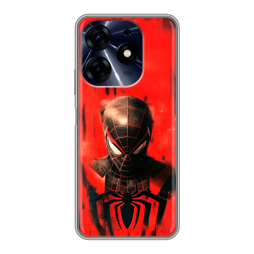 Силиконовый чехол на Tecno Spark 10 Pro с принтом человек паук spiderman Силиконовый чехол на Tecno Spark 10 Pro с принтом человек паук spiderman