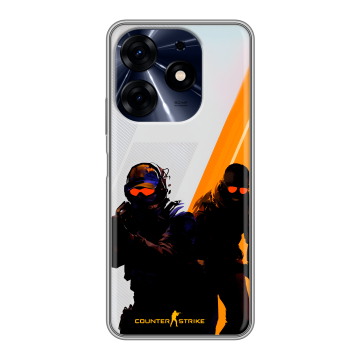 Силиконовый чехол на Tecno Spark 10 Pro с принтом Контер страйк Counter strike