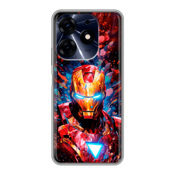 Силиконовый чехол на Tecno Spark 10 Pro с принтом Железный человек Ironman Силиконовый чехол на Tecno Spark 10 Pro с принтом Железный человек Ironman