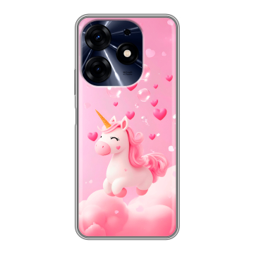 Силиконовый чехол на Tecno Spark 10 Pro с принтом Единорог Силиконовый чехол на Tecno Spark 10 Pro с принтом Единорог