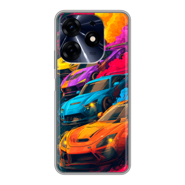 Силиконовый чехол на Tecno Spark 10 Pro с принтом Тачки Силиконовый чехол на Tecno Spark 10 Pro с принтом Тачки