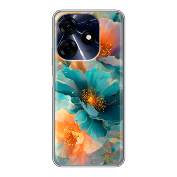 Силиконовый чехол на Tecno Spark 10 Pro с принтом Цветы Силиконовый чехол на Tecno Spark 10 Pro с принтом Цветы