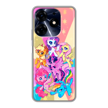 Силиконовый чехол на Tecno Spark 10 Pro с принтом My little pony Дружба чудо Силиконовый чехол на Tecno Spark 10 Pro с принтом My little pony Дружба чудо