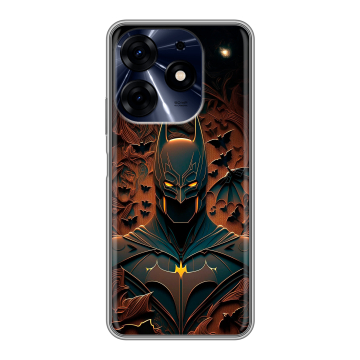 Силиконовый чехол на Tecno Spark 10 Pro с принтом Batman Бэтмен