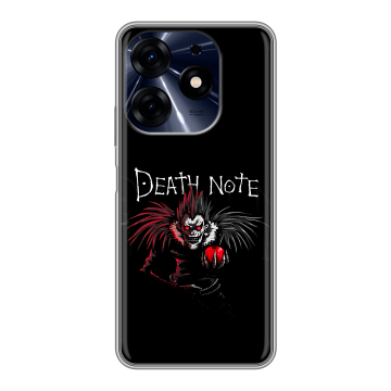 Силиконовый чехол на Tecno Spark 10 Pro с принтом Death note Тетрадь смерти