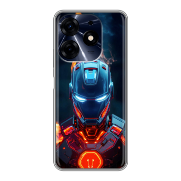 Силиконовый чехол на Tecno Spark 10 Pro с принтом IronMan Железный человек