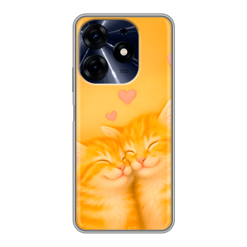Силиконовый чехол на Tecno Spark 10 Pro с принтом Милые котята Силиконовый чехол на Tecno Spark 10 Pro с принтом Милые котята