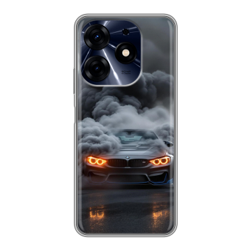 Силиконовый чехол на Tecno Spark 10 Pro с принтом BMW БМВ