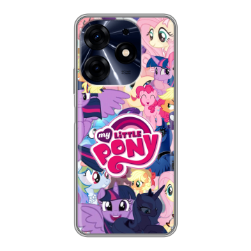 Силиконовый чехол на Tecno Spark 10 Pro с принтом My little pony Дружба чудо