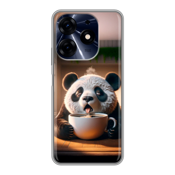 Силиконовый чехол на Tecno Spark 10 Pro с принтом смешная панда Силиконовый чехол на Tecno Spark 10 Pro с принтом смешная панда