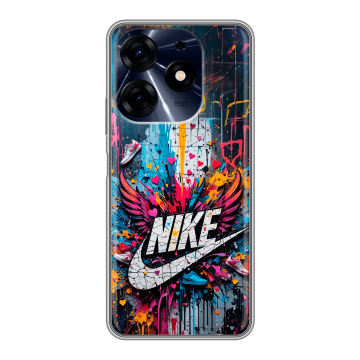 Силиконовый чехол на Tecno Spark 10 Pro с принтом Nike Найк
