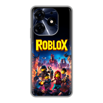 Силиконовый чехол на Tecno Spark 10 Pro с принтом Roblox Роблокс Силиконовый чехол на Tecno Spark 10 Pro с принтом Roblox Роблокс