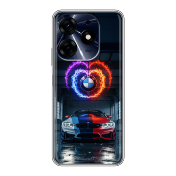 Силиконовый чехол на Tecno Spark 10 Pro с принтом BMW БМВ Силиконовый чехол на Tecno Spark 10 Pro с принтом BMW БМВ