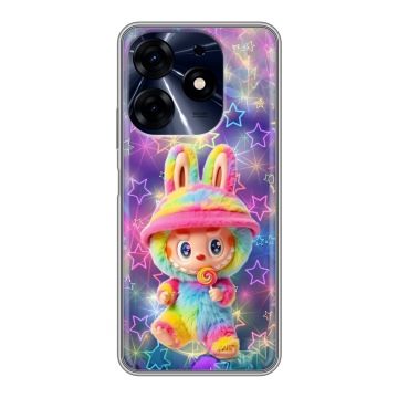 Силиконовый чехол на Tecno Spark 10 Pro с принтом Labubu Лабубу Силиконовый чехол на Tecno Spark 10 Pro с принтом Labubu Лабубу