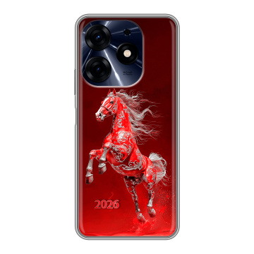 Силиконовый чехол на Tecno Spark 10 Pro с принтом Новый год