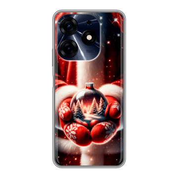 Силиконовый чехол на Tecno Spark 10 Pro с принтом Новый год
