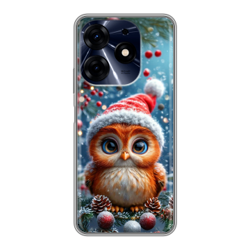 Силиконовый чехол на Tecno Spark 10 Pro с принтом Новый год