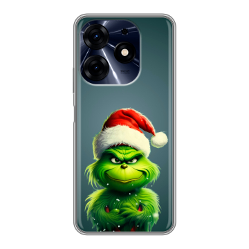 Силиконовый чехол на Tecno Spark 10 Pro с принтом Новый год
