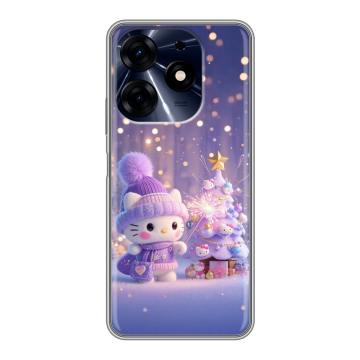 Силиконовый чехол на Tecno Spark 10 Pro с принтом Новый год