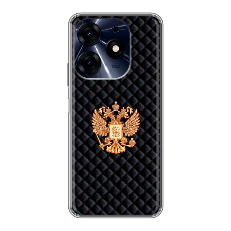 Силиконовый чехол на Tecno Spark 10 Pro с принтом Герб России принт Силиконовый чехол на Tecno Spark 10 Pro с принтом Герб России принт