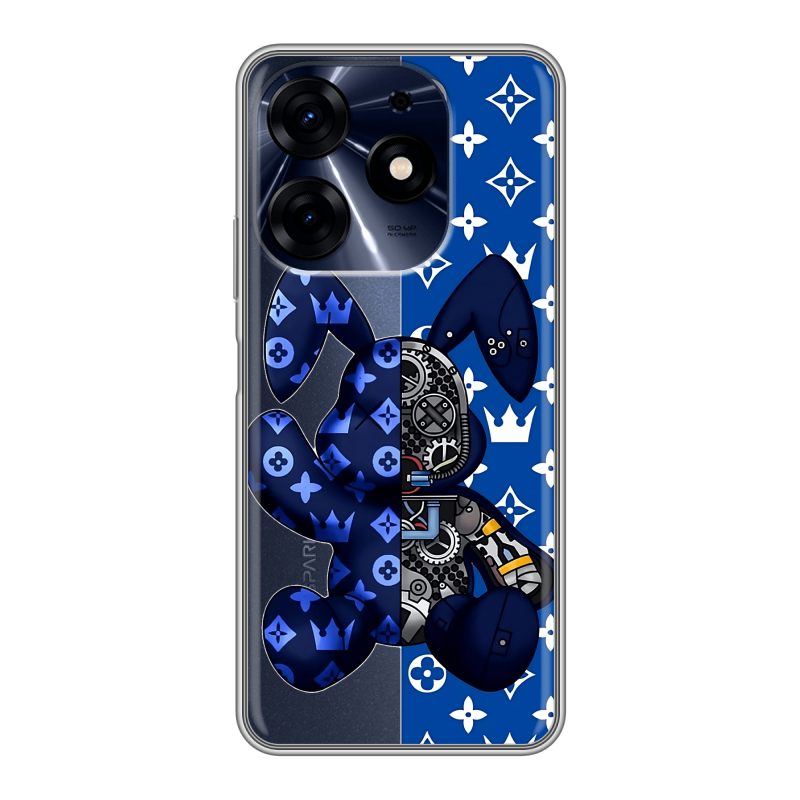 Силиконовый чехол на Tecno Spark 10 Pro с принтом Луи робот Силиконовый чехол на Tecno Spark 10 Pro с принтом Луи робот