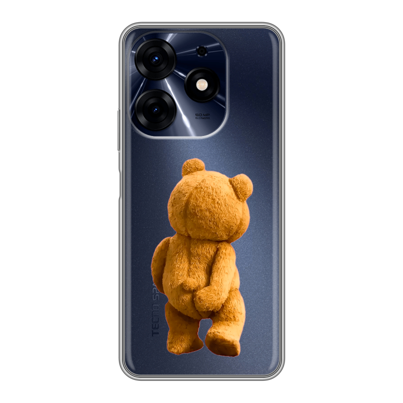 Силиконовый чехол на Tecno Spark 10 Pro с принтом Медведь Силиконовый чехол на Tecno Spark 10 Pro с принтом Медведь