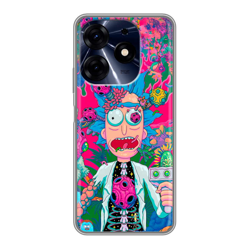 Силиконовый противоударный чехол на Tecno Spark 10 Pro с принтом Рик и Морти Rick Morty Силиконовый противоударный чехол на Tecno Spark 10 Pro с принтом Рик и Морти Rick Morty