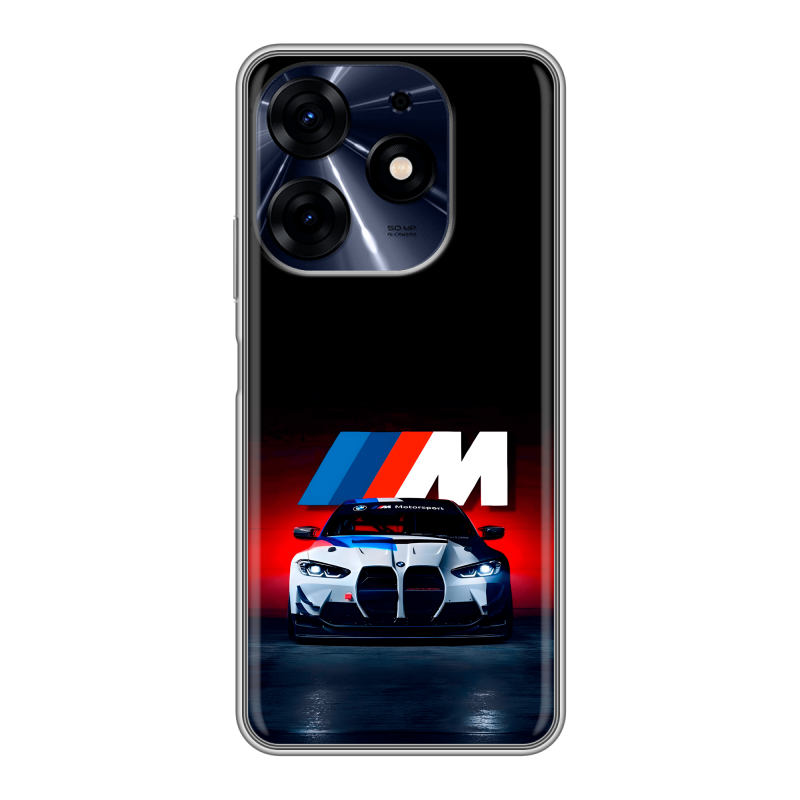 Силиконовый чехол на Tecno Spark 10 Pro с принтом БМВ BMW Силиконовый чехол на Tecno Spark 10 Pro с принтом БМВ BMW