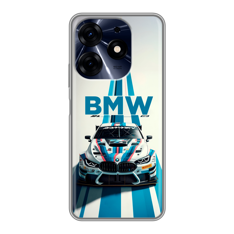 Силиконовый противоударный чехол на Tecno Spark 10 Pro с принтом БМВ BMW Силиконовый противоударный чехол на Tecno Spark 10 Pro с принтом БМВ BMW
