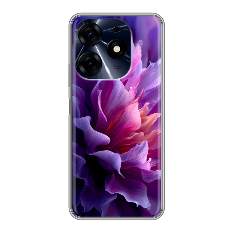 Силиконовый чехол на Tecno Spark 10 Pro с принтом женский цветы Силиконовый чехол на Tecno Spark 10 Pro с принтом женский цветы