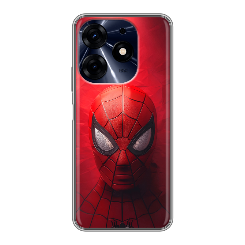 Силиконовый противоударный чехол на Tecno Spark 10 Pro с принтом Spiderman Человек паук Силиконовый противоударный чехол на Tecno Spark 10 Pro с принтом Spiderman Человек паук